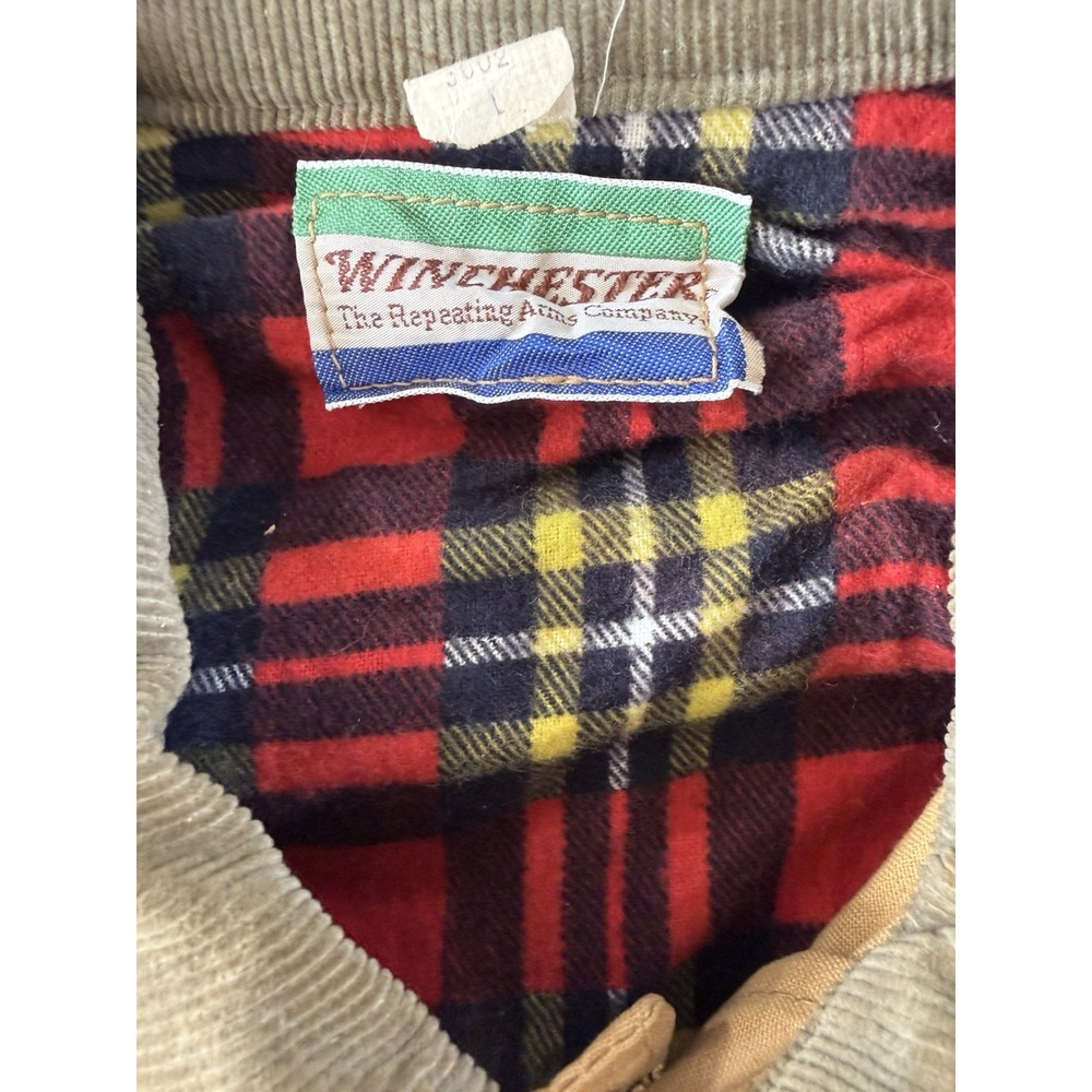 VTG Winchester Hunting Field Jacket Canvas Bird Hunting Cotton L - Picture 2 of 14